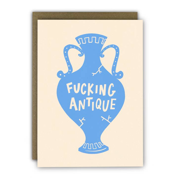 Funny Birthday Card - Fucking Antique Vase Design for wholesale by RUNNING WITH SCISSORS