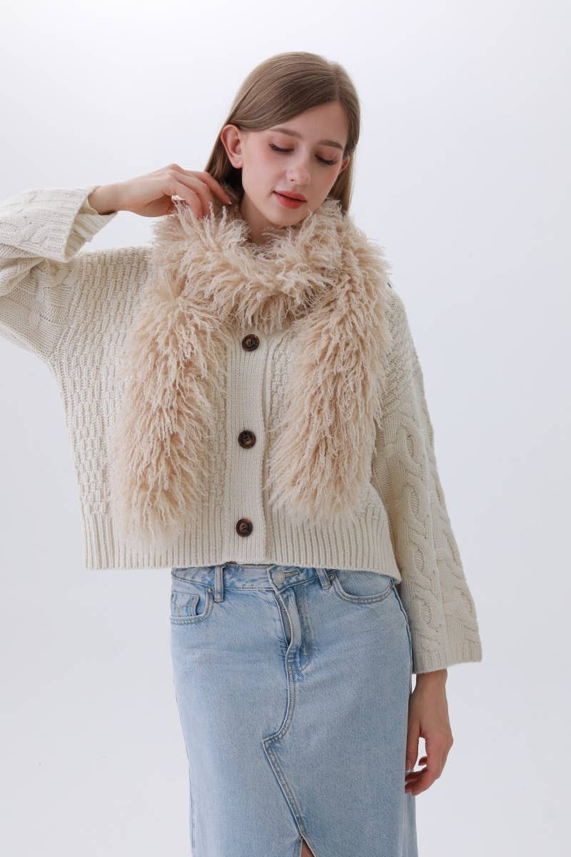 Leto Accessories – Engroshandel Tørklæde - Dame – Fjerlet Elegance Tørklæde – Blødt Tekstureret Vinteromslag4