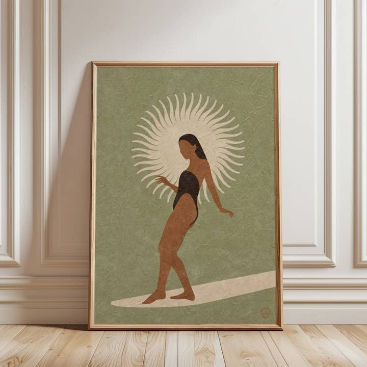 Harley and J - Wholesale Art print - Sun Glider Sage- Vintage Style Art print2