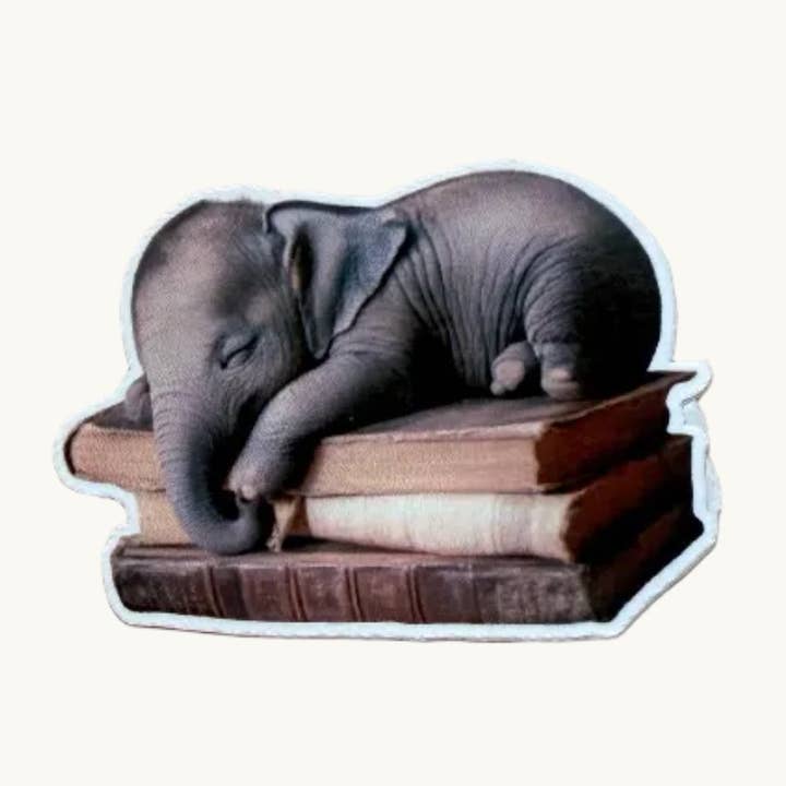 Sleeping Animals on Books Sticker for wholesale by The sticker era