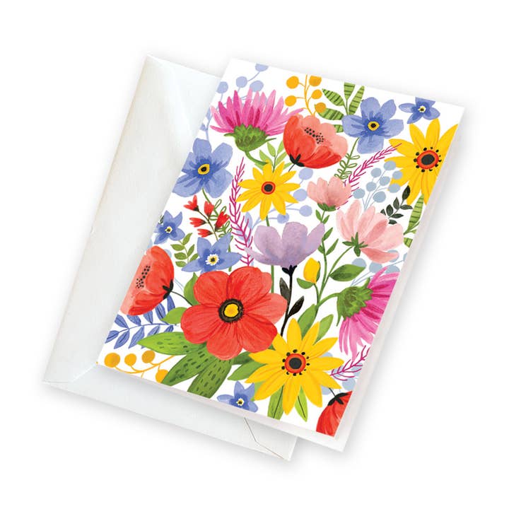 Gift Enclosures - Blue Stripes and Flowers for wholesale by GINA B DESIGNS