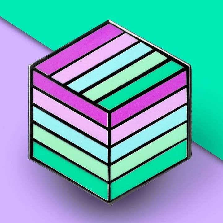 Toric Flag - Flag Cube Pin for wholesale by Proud Zebra