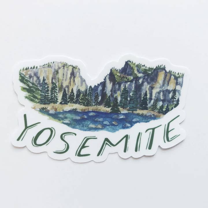 Yosemite National Park Klistermärke för wholesale av Erin Vaughan Illustration