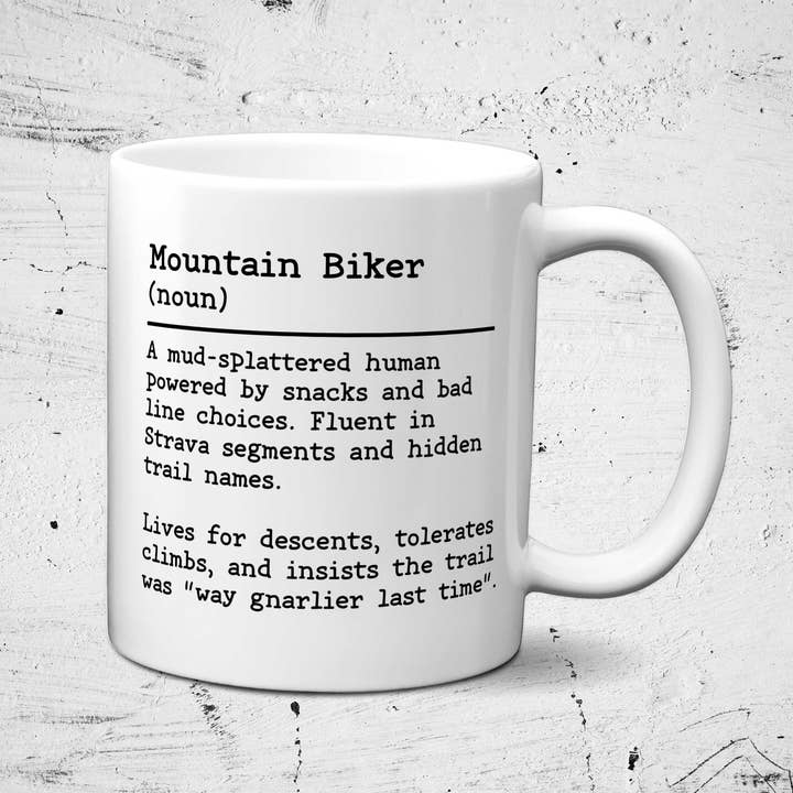 EllieBeanPrints - Wholesale Coffee Mug - Mountain Biker Dictionary Definition Mug | Cycling