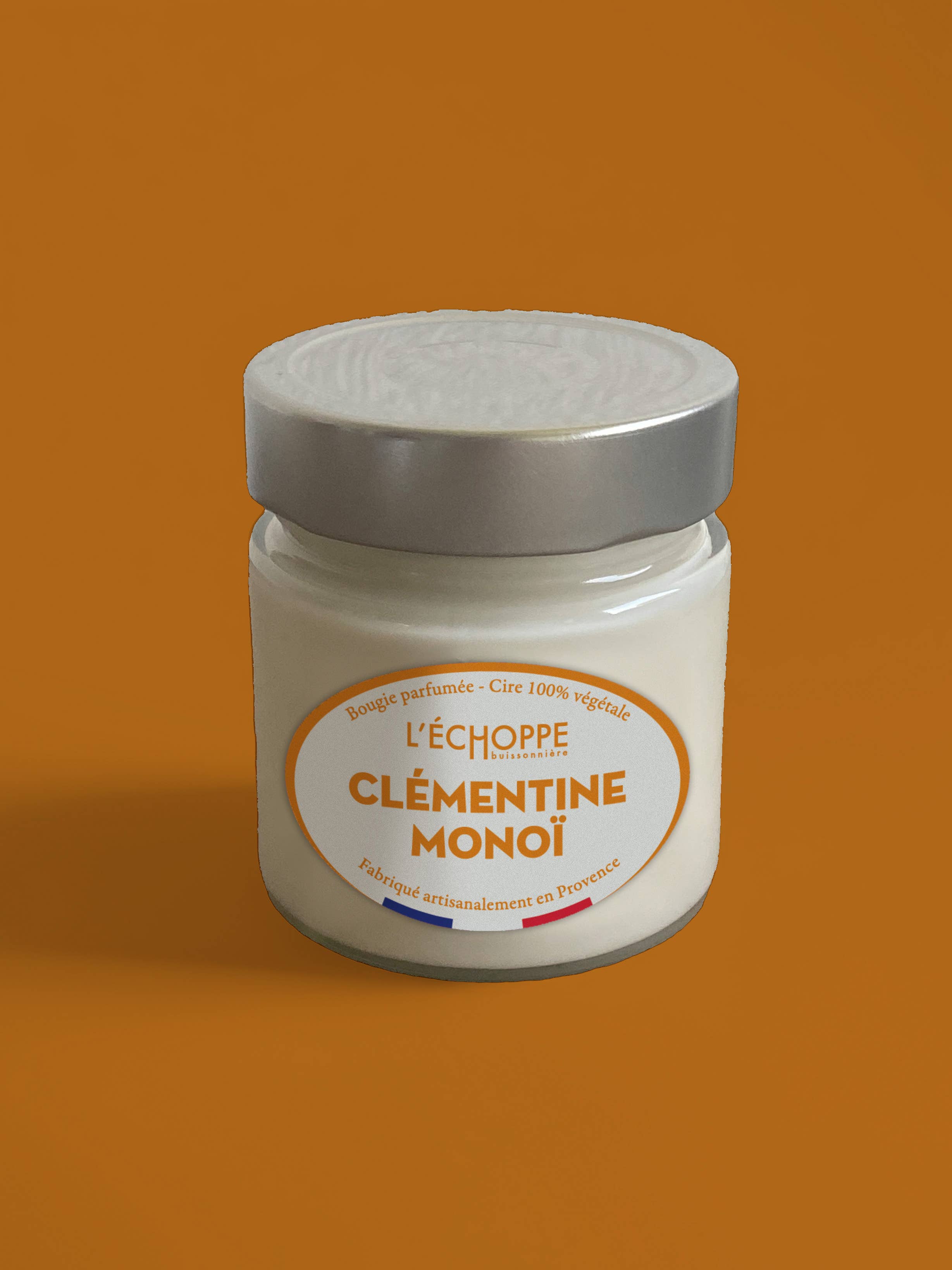 L'Échoppe Buissonnière – Engroshandel Glaslys – Clémentine Monoï - Duftlys 180g1