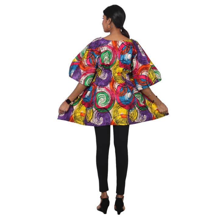 African Stars - Wholesale Kaftan - Women's - Women's Half Kaftan With Elastic Waist -- FI-P1432