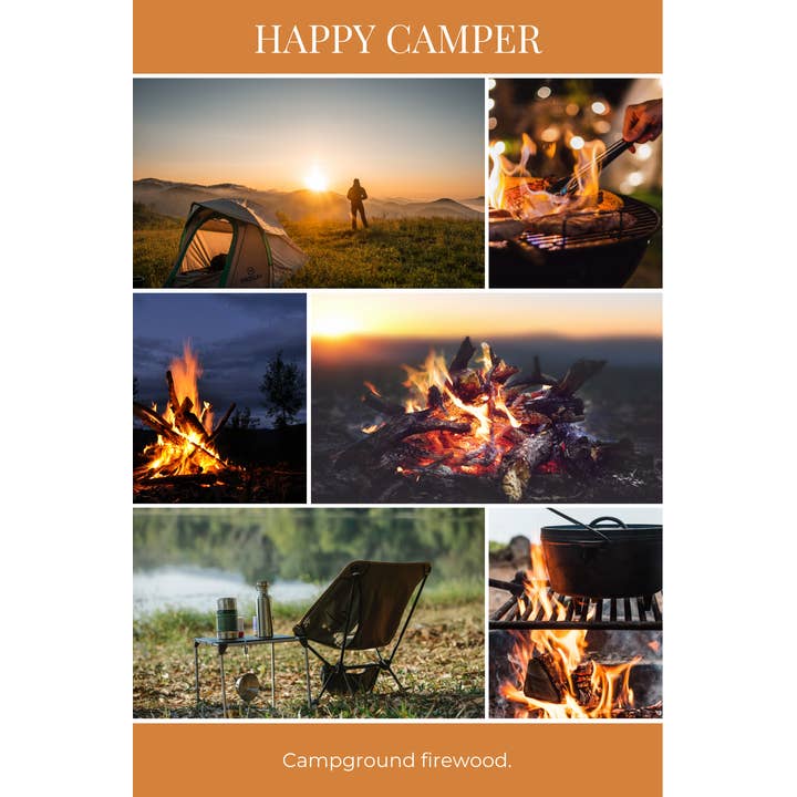 Eco Candle Company - Wholesale Jar/Filled Candle - The MANdle HAPPY CAMPER | campfire
