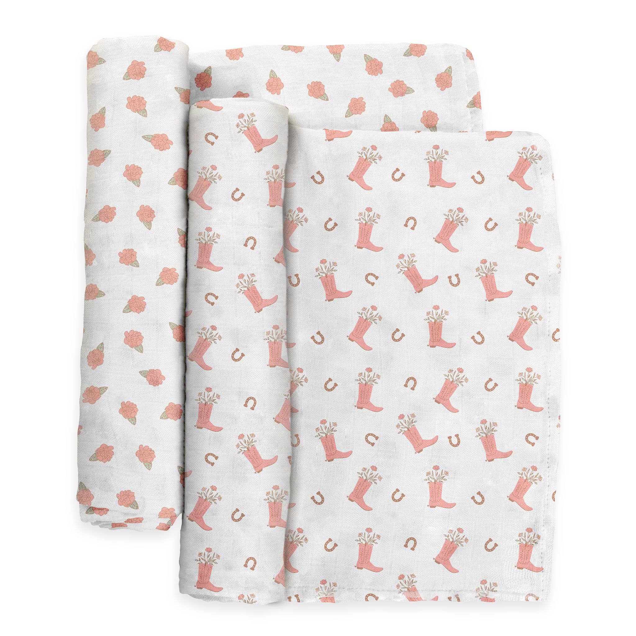 JuJuBe - Wholesale Swaddle Set - Baby - Swaddle Blanket Set Bloomin' Boot2