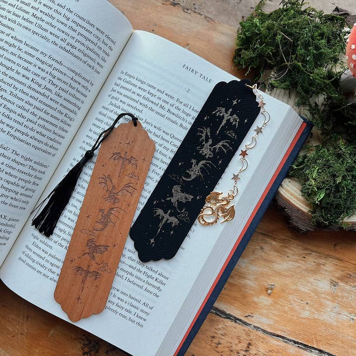 The Bookish Atelier - Wholesale Bookmark - Faux Leather Dragon Bookmark3