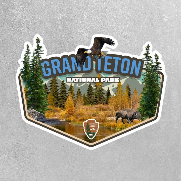 Grand Teton National Park Sticker for wholesale by Real Cool Stickers & Stuff