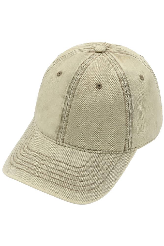 Hana - Wholesale Baseball Cap - Women's - C.C Plain Acid Wash Cotton Baseball Cap7