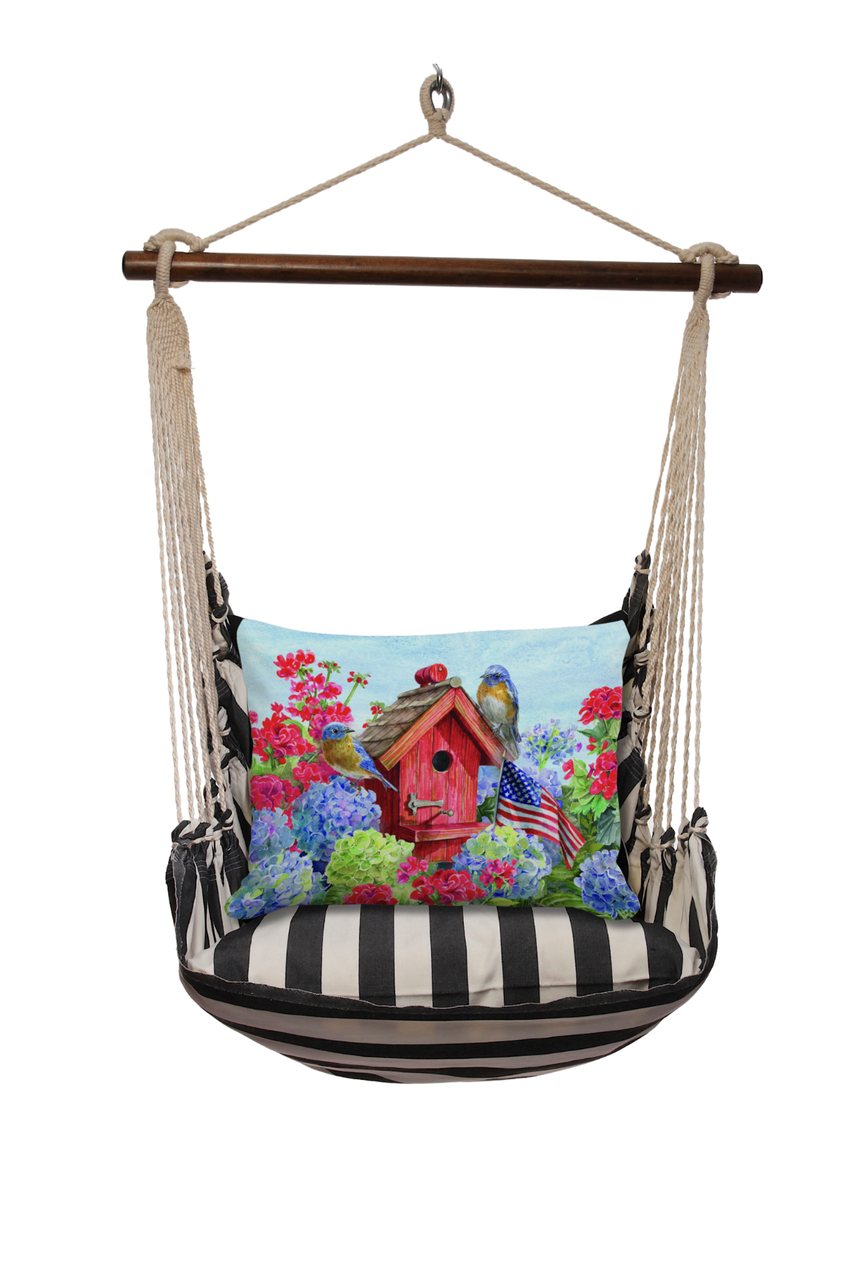 Magnolia Casual - Wholesale Swing Set - Hammock Swing 4-Piece Set indoor / outdoor - Black & White2