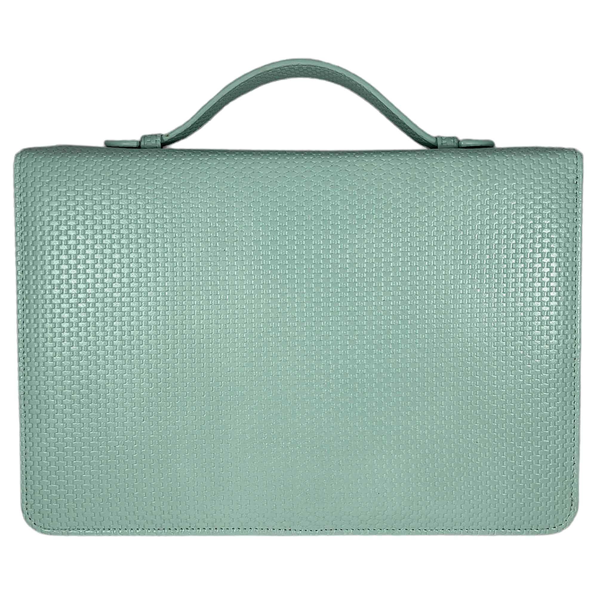 Magnolia - Wholesale Bible Cover - White Dove Bible Case Weave Gods Grace Mint Large1