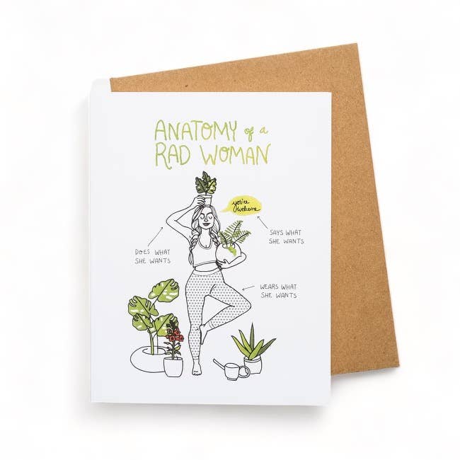 Wild Optimist - Wholesale Everyday Greeting Card - Anatomy of a Rad Woman Card0