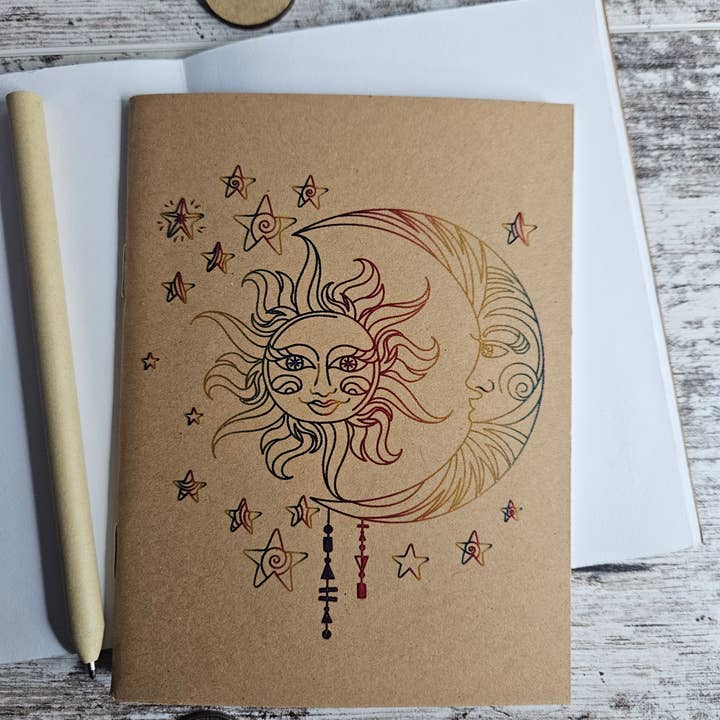 Touch of Whimsy Sun & Moon Journal Notebook for wholesale by Elemental Elements LLC