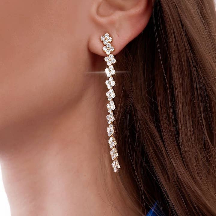 AnnaKey - Wholesale Dangle Earrings - FIESTA STRASS EARRINGS