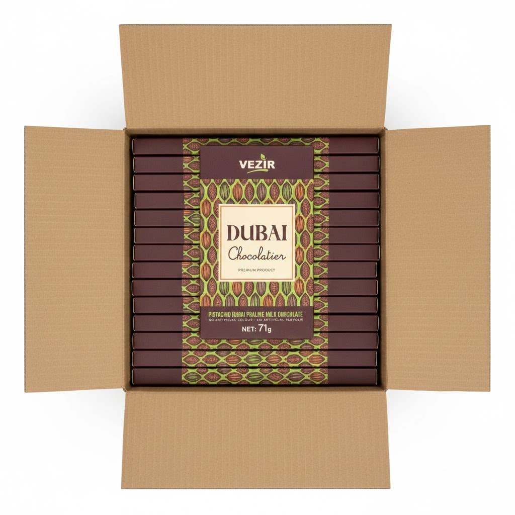 Aladdin - Wholesale Chocolate Bar - Dubai Chocolate Bar 71g Pistachio Praline Halal Turkish4