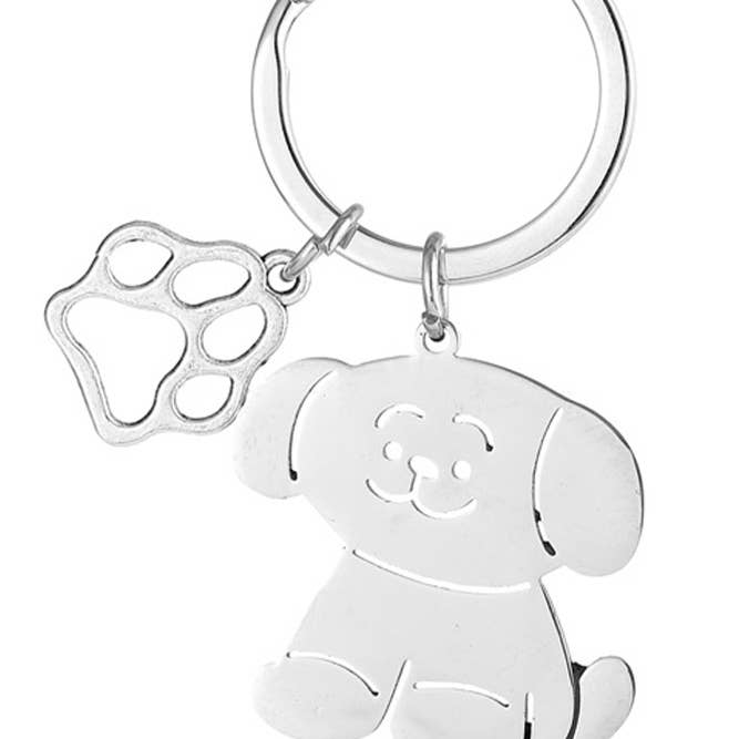 UNISHE - Wholesale Keychain - Women's - Dog Metal Keychain JZ0031