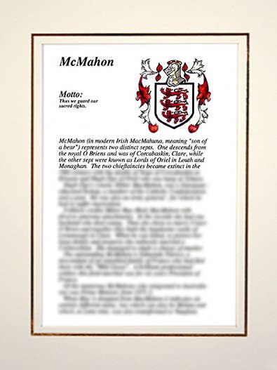 McMahon for engroshandel hos Family Histories