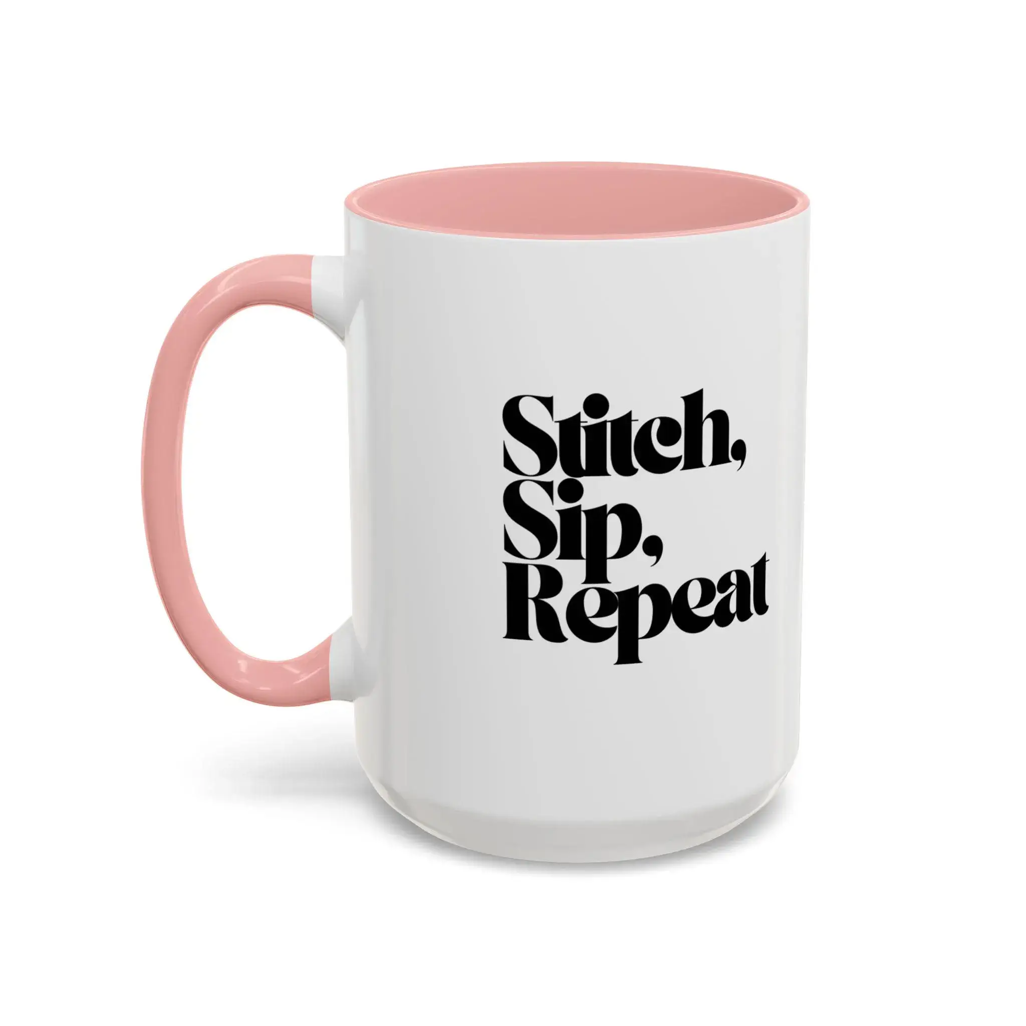 Sweet South Design - Wholesale Coffee mug - Punch Needle Mug, Ceramic, 15 oz, Stitch, Sip, Repeat3
