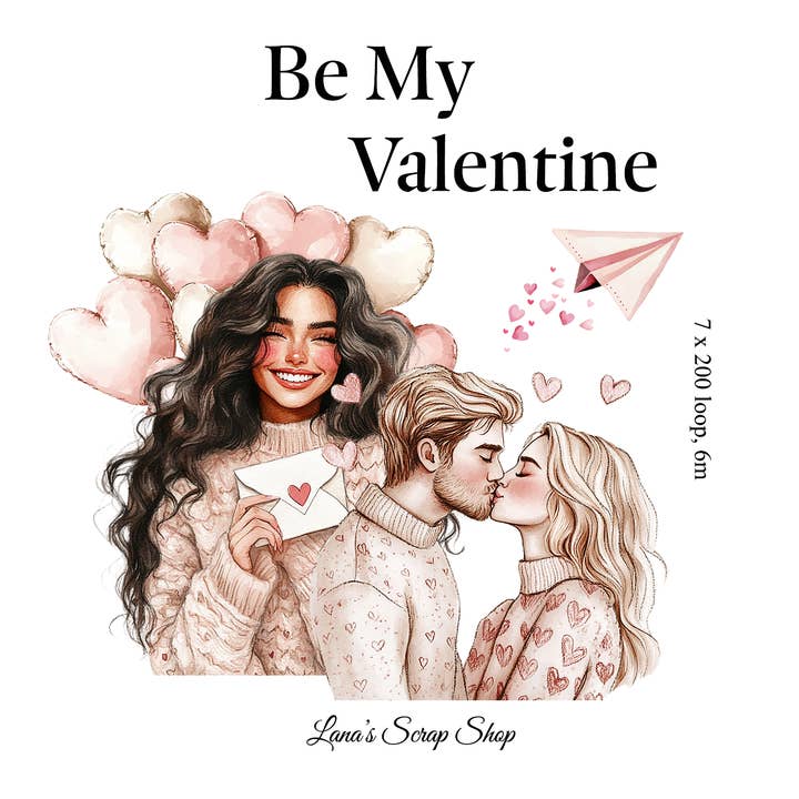 Sei mein Valentin - PET-Band für den Großhandel von Lana's Scrap Shop