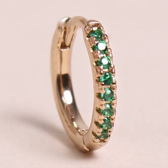 Waekura – wholesale Huggie earrings – Shiny mini creole - Basil0