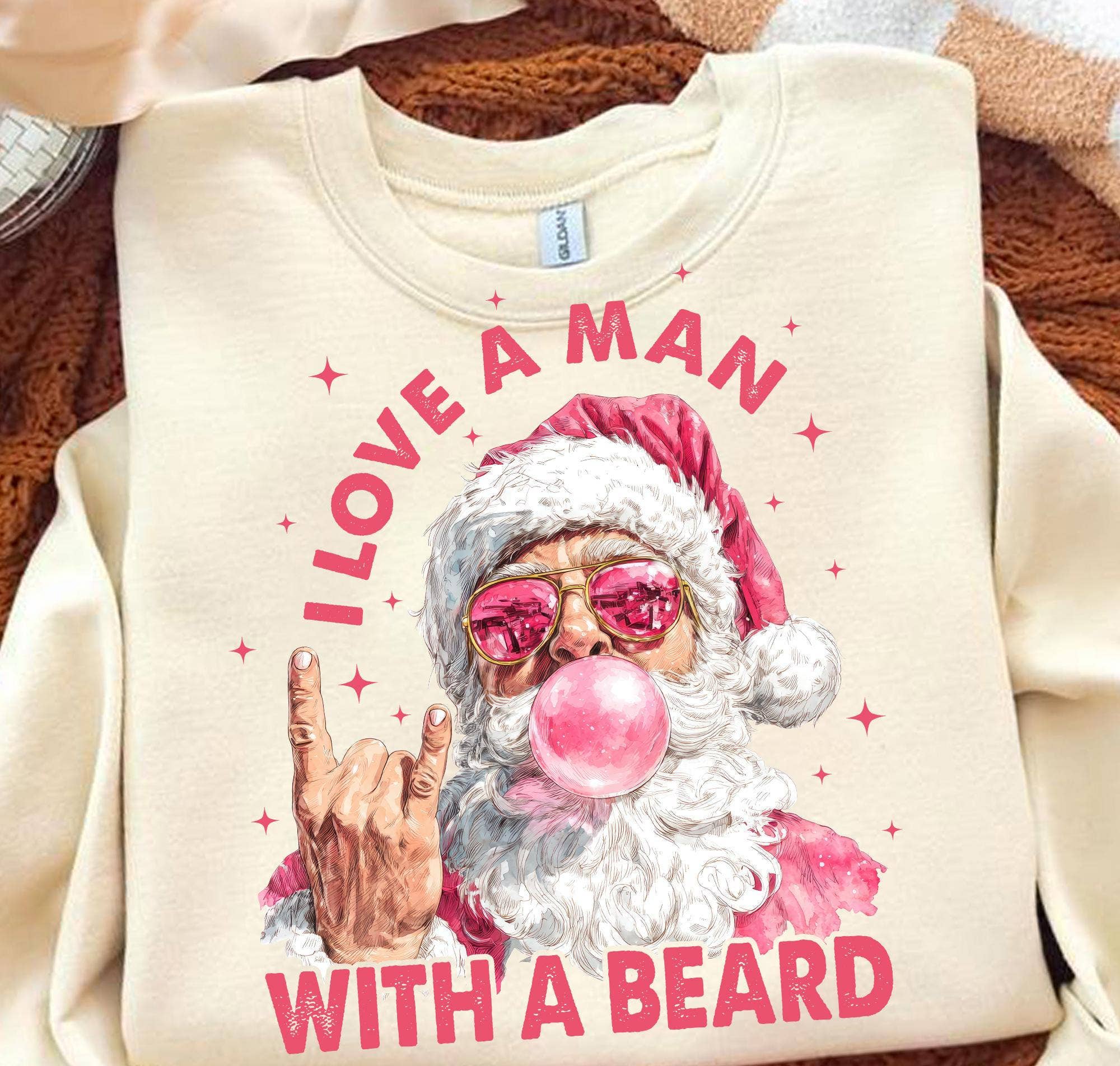 NVC Ecommerce LLC - Wholesale T-Shirt (Graphic) - Women's - Retro Pink Santa Claus Tee, Trendy Christmas Santa Sweater1