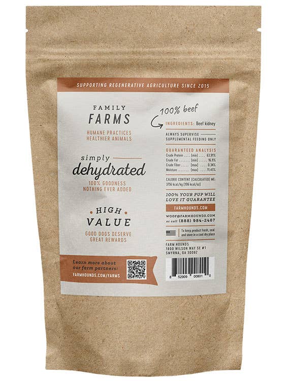 Farm Hounds - Vente Friandises – chien - Friandises de rein de bœuf - Tout naturel - 113g1