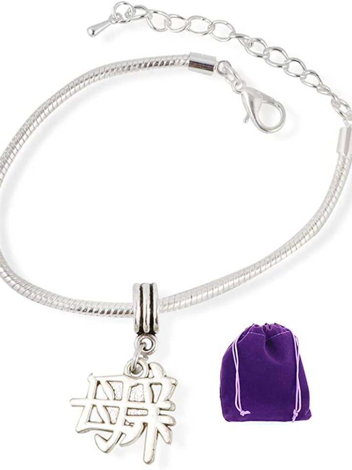 Kinesisk Symbol mor og søn slange kæde armbånd for engroshandel hos Dave The Bunny