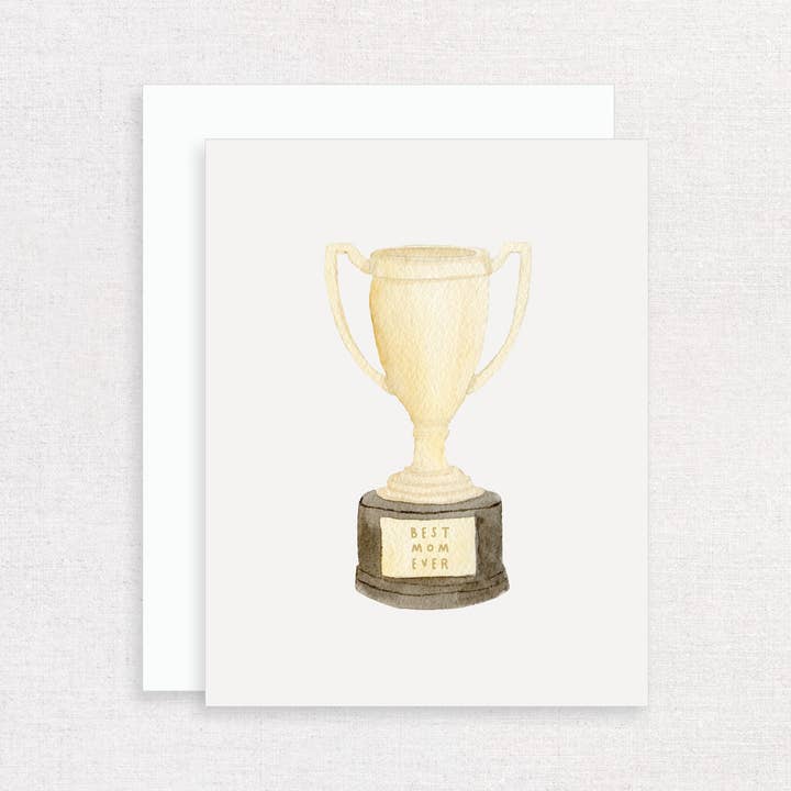 Best Mom Ever Trophy Greeting Card for wholesale by Korynne and Company