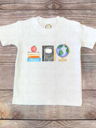 Watercolor School Trio Shirt for wholesale by The Sweet Oak Boutique