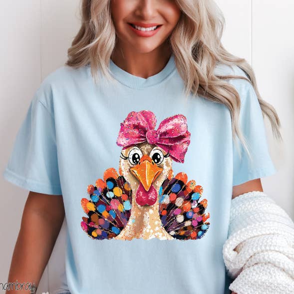 Bama Screens - Wholesale Graphic Sweatshirt - Women's - Glam Glitter Brushstroke Turkey #BS83879