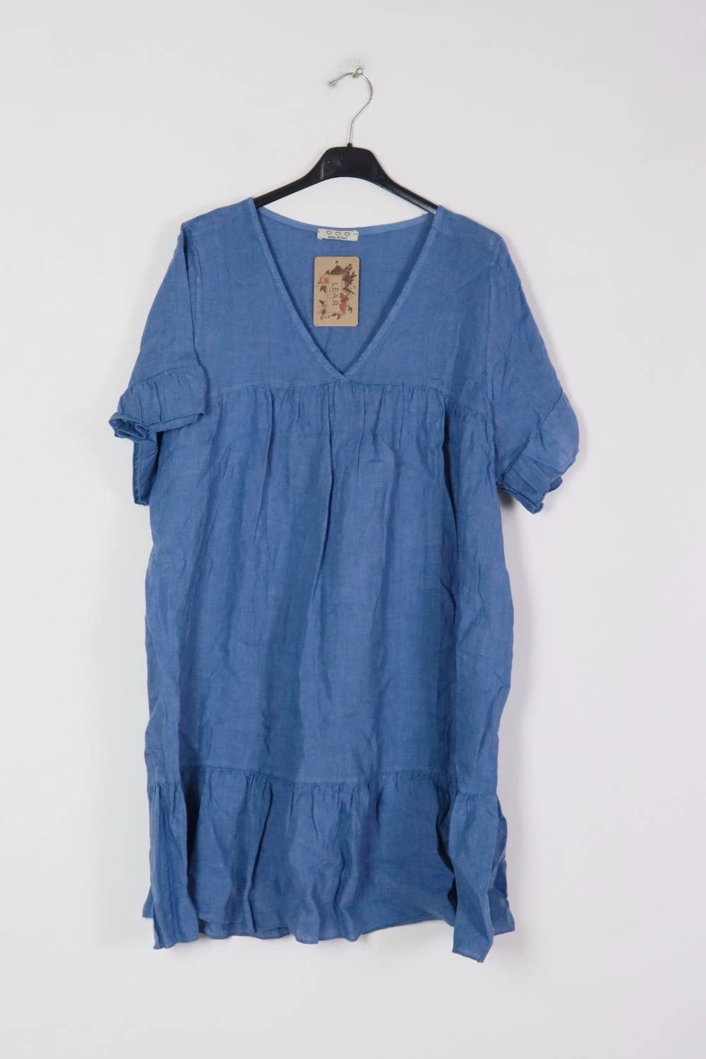 LÉA & LUC - Wholesale Dress - Women's - Short dress in 100% linen REF.1885/123