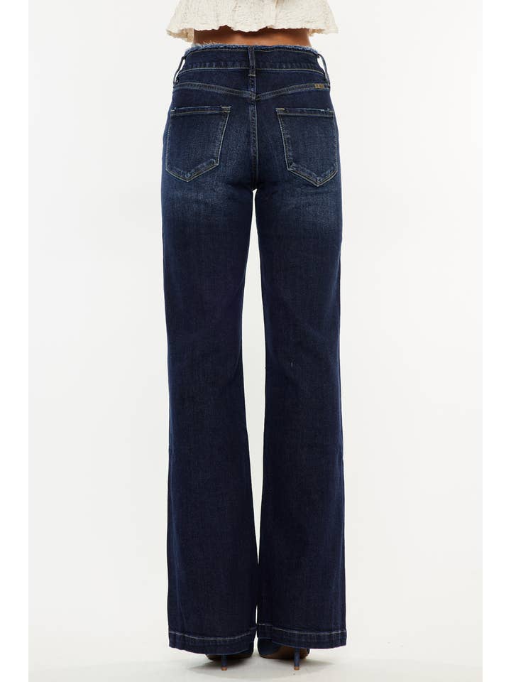 SCURO JEANS A ZAMPA A VITA ALTA OPEN PACK-KC70008D in vendita all'ingrosso su Faire4