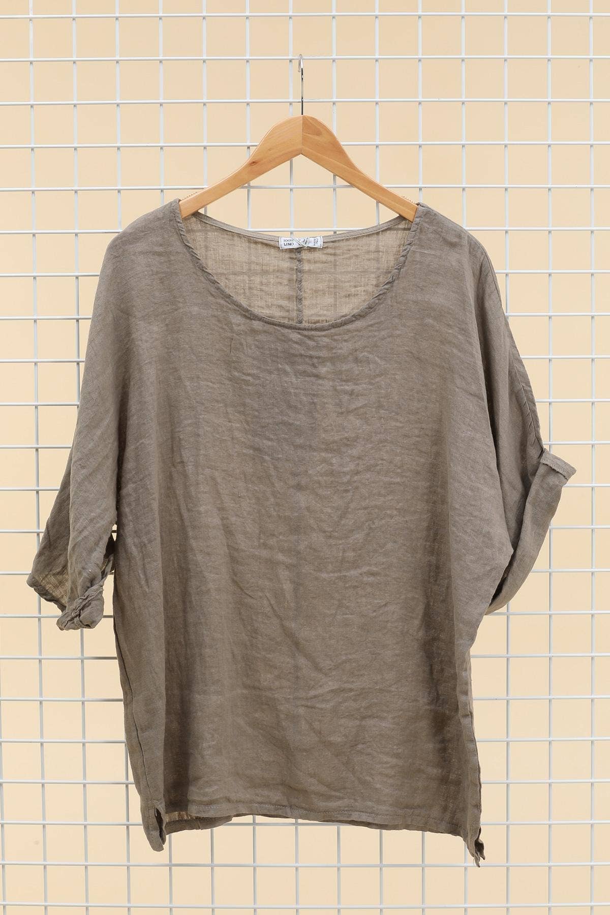 la maison des fibres naturelles - Wholesale Tunic - Women's - Round neck linen t-shirt 83446 100% linen5