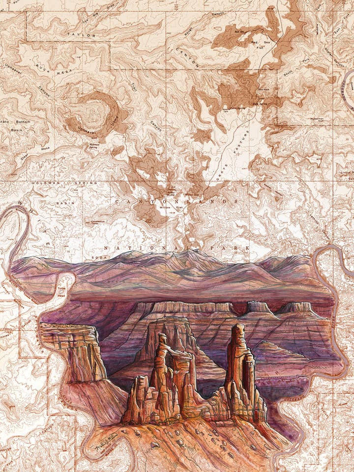Canyonlands National Park, Utah Fine Art Matted Print for wholesale by Final Switchback by Katie Jeanne Reim