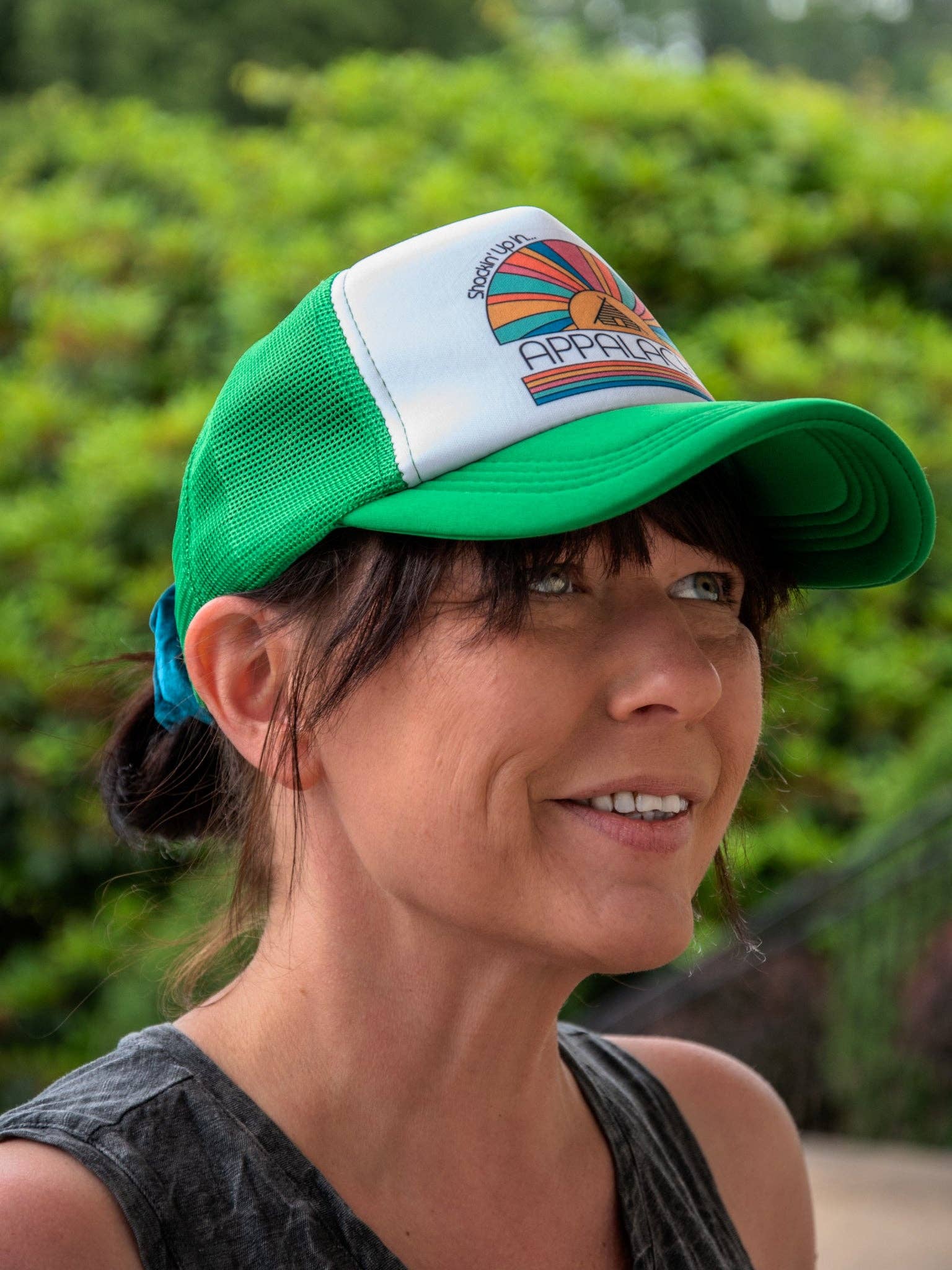 In Blue Handmade - Wholesale Trucker Hat - Women's - Ready to Ship | Trucker Hat | Hand Printed | Shackin' Up In Appalachia2