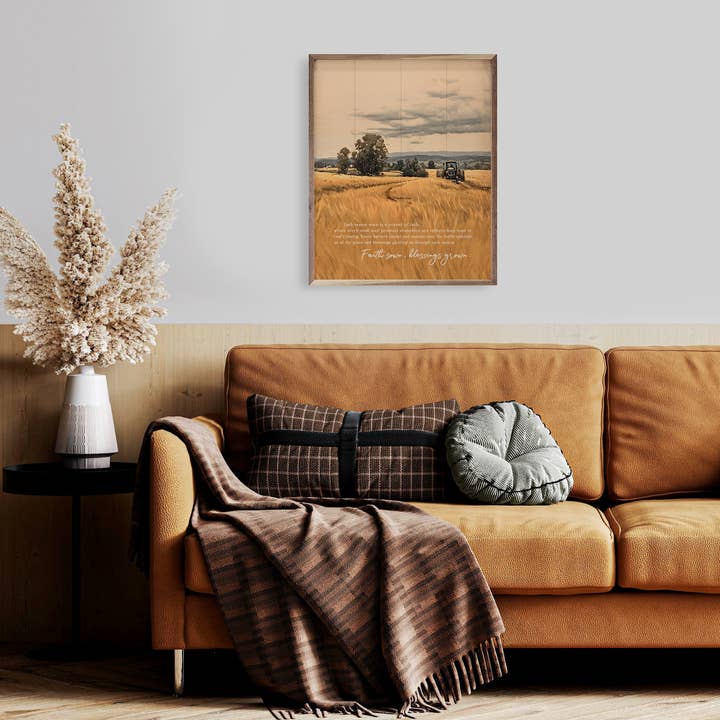 Kendrick Home - Wholesale Wood Wall Art - Faith Sown Blessings Grown2