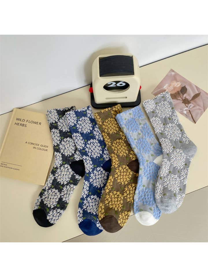 Rufia - Eng Cluster Jacquard Crew Sokker for engroshandel hos Funkyrel® Atzbranding Limited