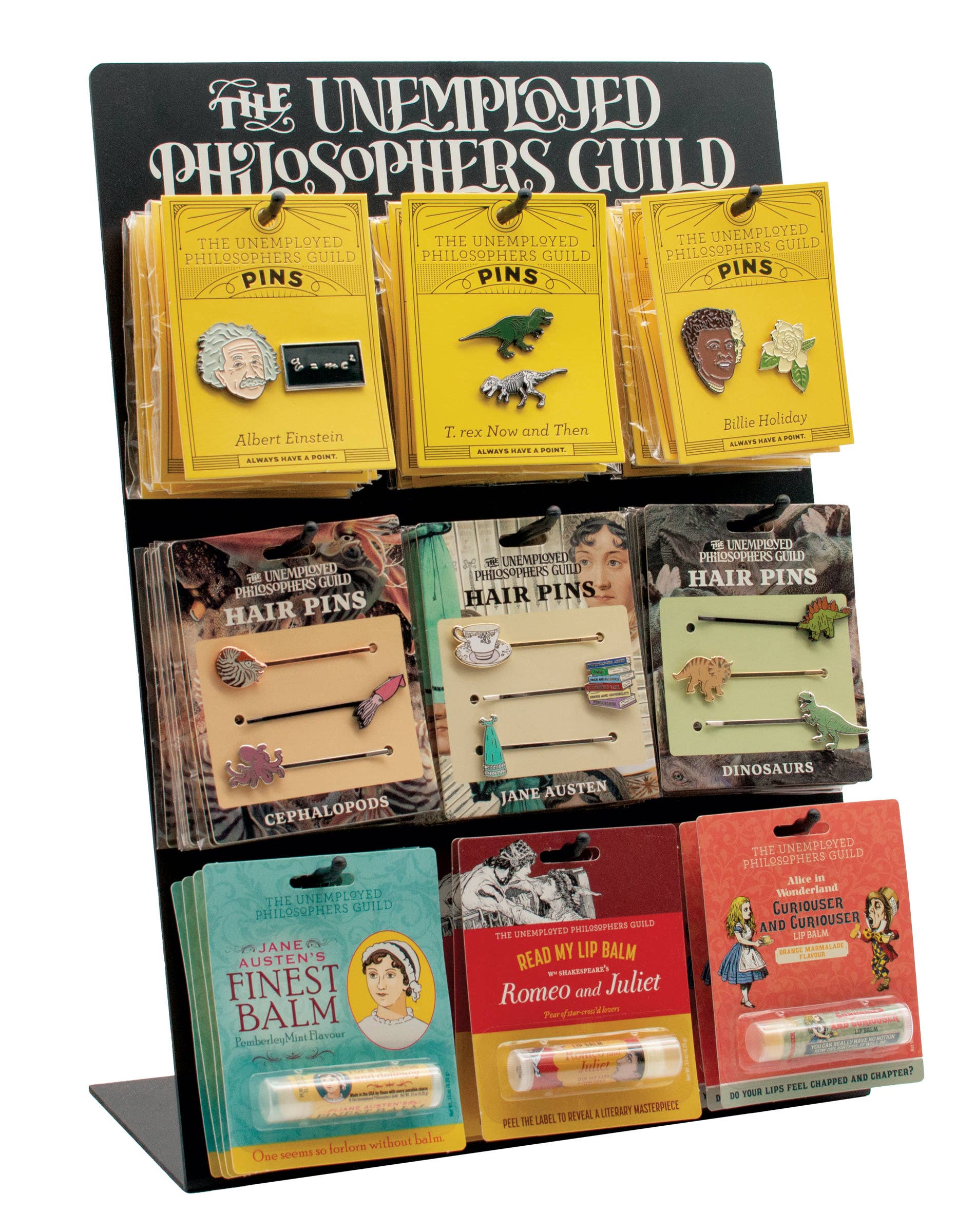 Unemployed Philosophers Guild - Wholesale Retailer Display - Beauty & Wellness - 9 Hook Counter Lip balm Display (Lip Balms included)2