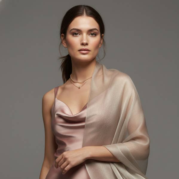 SAACHI - Vente Écharpe – femme - Écharpe Silk Glimmer46