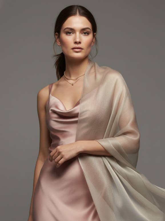 Silk Glimmer Scarf for wholesale by SAACHI