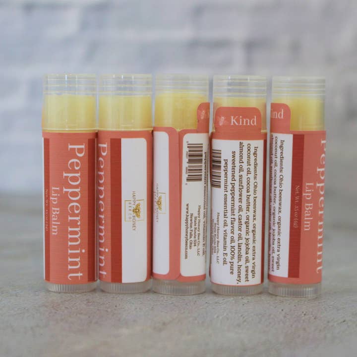Happy Honey Bee Co. - Venta al por mayor Bálsamos labiales - Bálsamo labial de menta l Brillo labial natural en forma de lápiz labial8