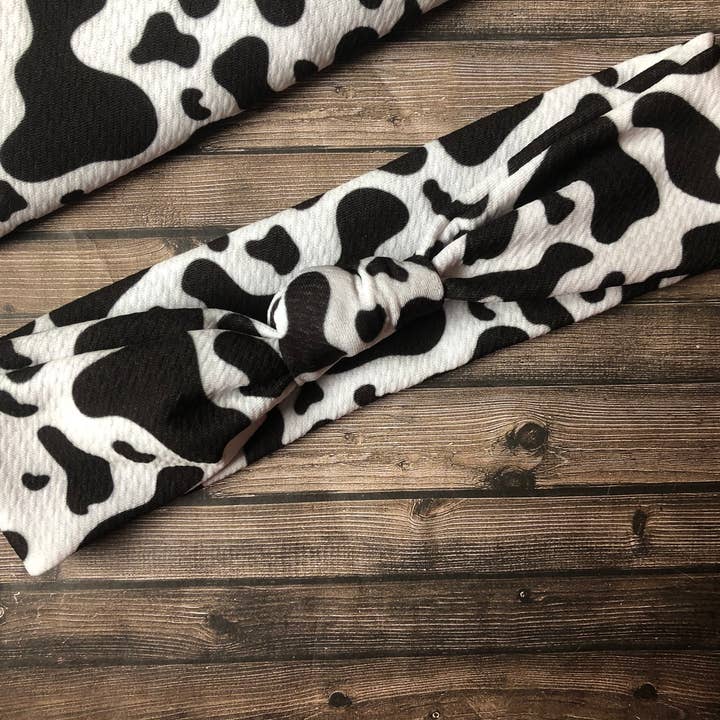 South Coast Sewn - Wholesale Fashion Headband - Women's - Cow Print Headband