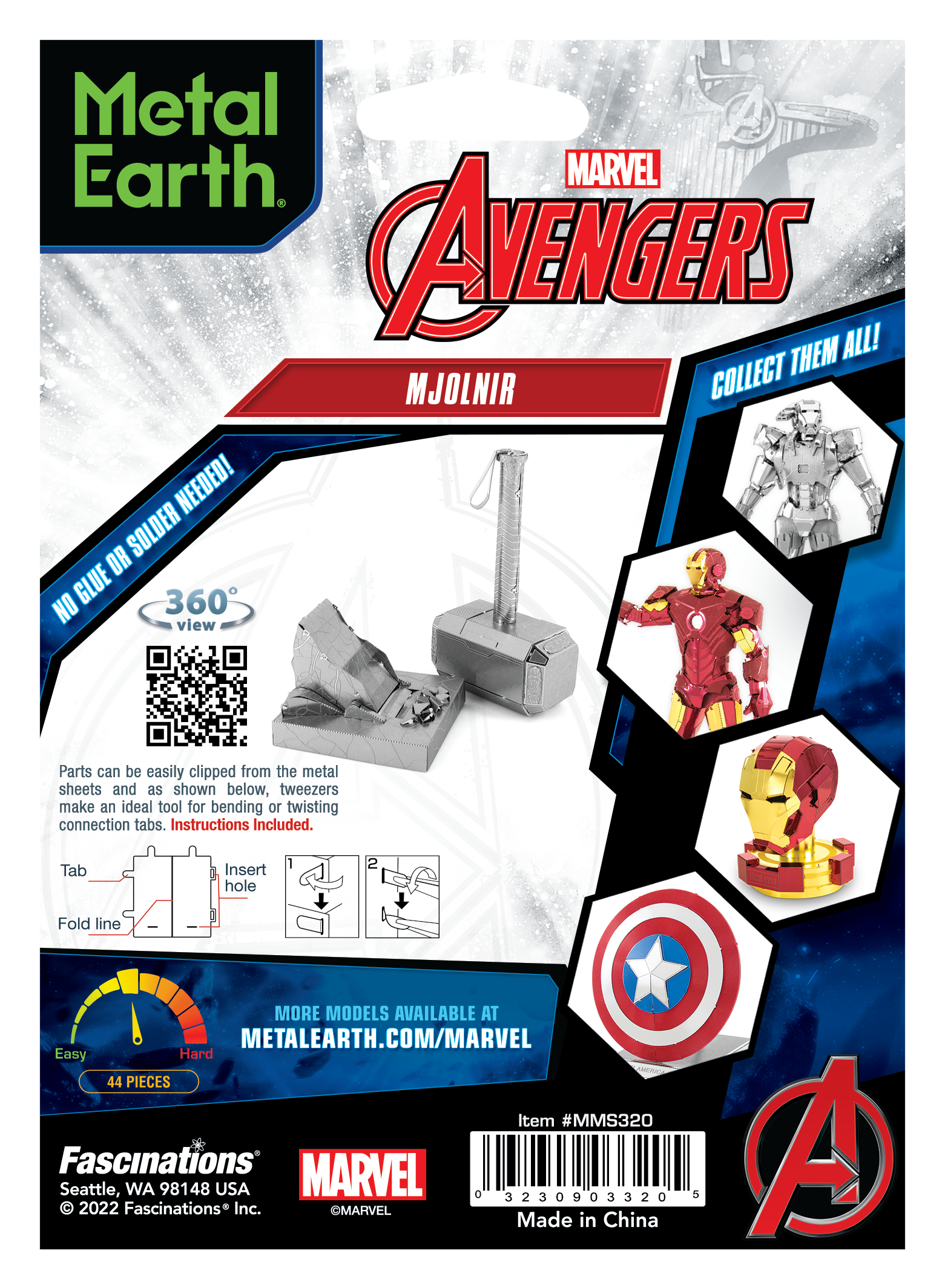 Metal Earth – wholesale DIY craft kit – Marvel - Thor's Hammer2