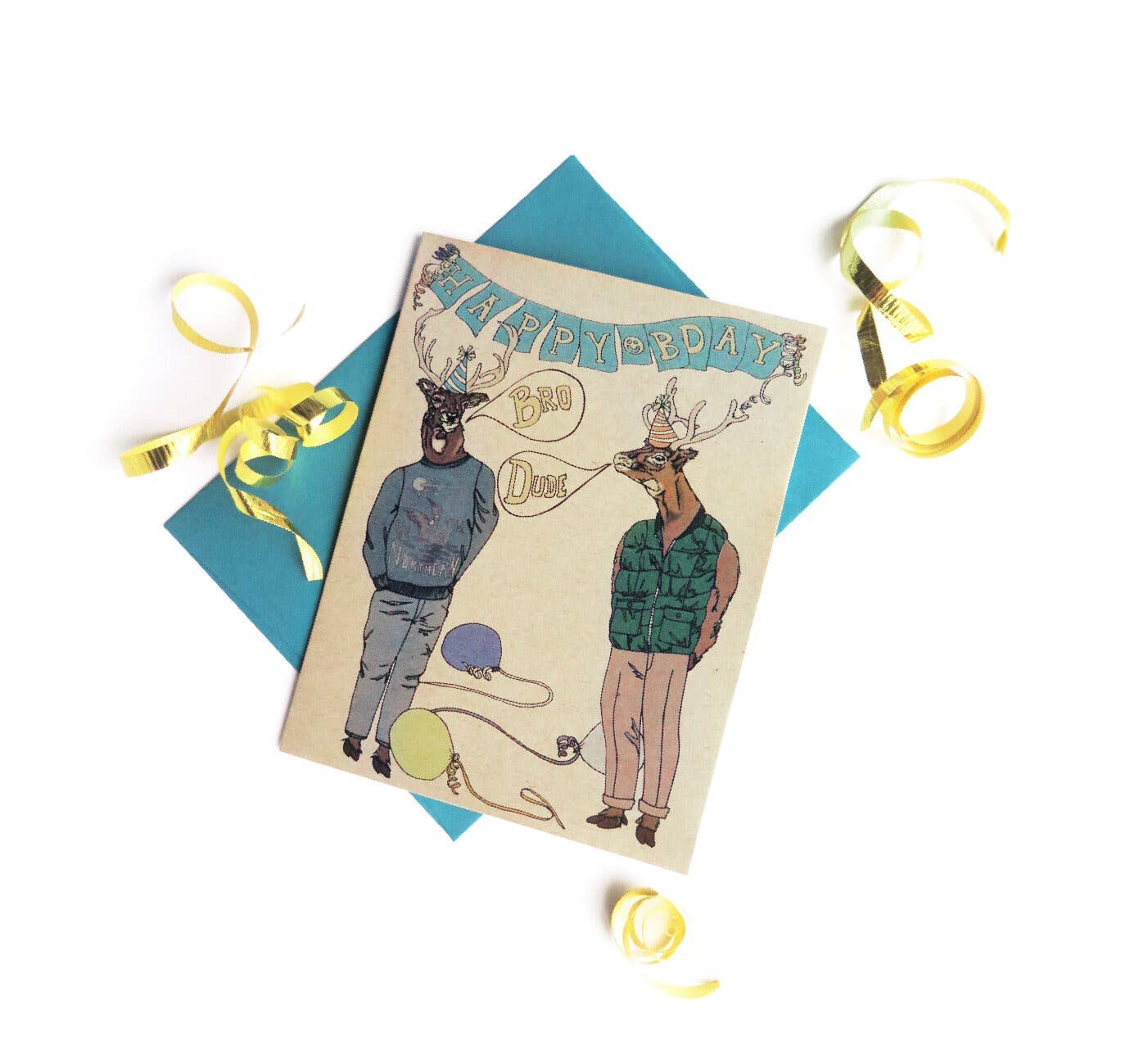 Wild Life Illustration Co. - Vente Cartes d'anniversaire - Carte anniversaire Hipster Deer2