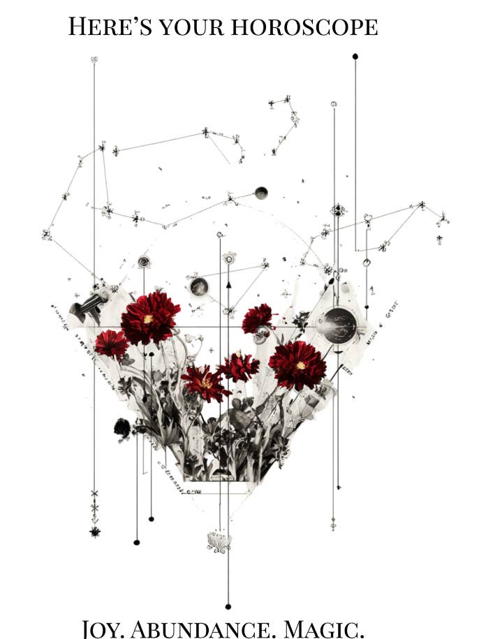Tarjeta de Felicitación de Tu Horóscopo – Abundancia, Alegría, Magia | Interior en Blanco para Mensajes Personales para venta al por mayor de House of Osiris