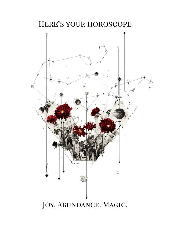 Here's Your Horoscope Greeting Card – Abundance, Joy, Magic | Blank Inside for Personal Messages for wholesale by House of Osiris