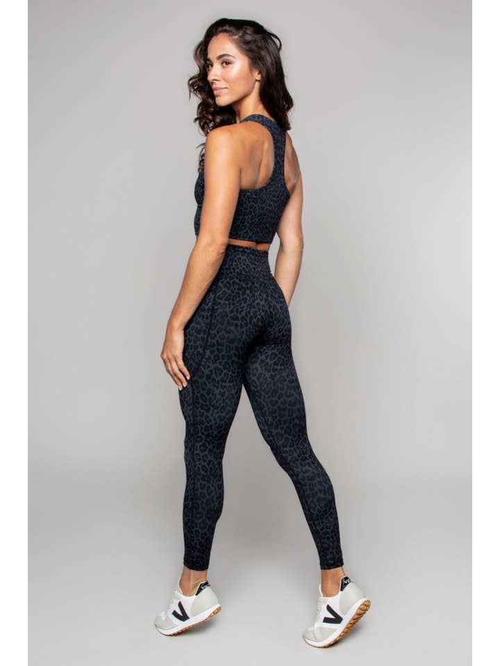 Born Nouli Activewear & Leggings - Wholesale Athletic/Lounge Leggings - Women's - Steel Nala 7/8 Pocket Legging