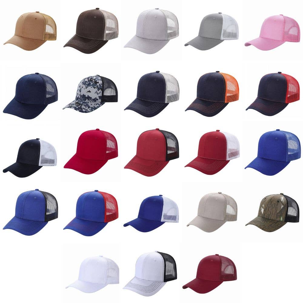 DOBBI – Großhandel Trucker-Cap – Unisex – Curve Trucker Mesh-Mütze mit 6 Paneelen51